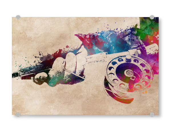 Acrylglasbild "Fishing sport art" artboxONE - Sport