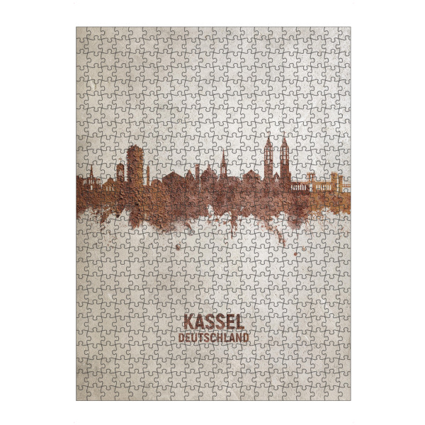 Puzzle Ravensburger "Kassel Germany Skyline Rust" artboxONE - Städte