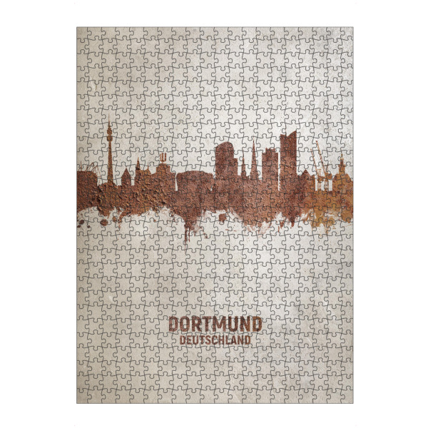 Puzzle Ravensburger "Dortmund Germany Skyline Rust" artboxONE - Städte