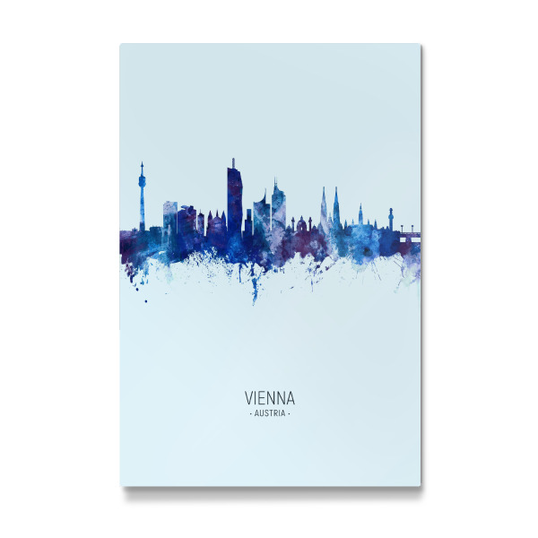 Galerie-Print "Vienna Austria Skyline Dark Blue" 30x20 cm artboxONE