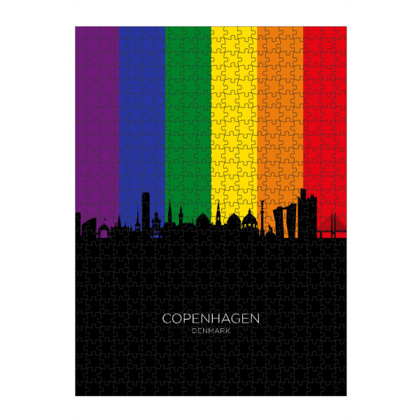 Puzzle Ravensburger "Copenhagen Denmark Skyline Pride" artboxONE - Städte,Städte / København
