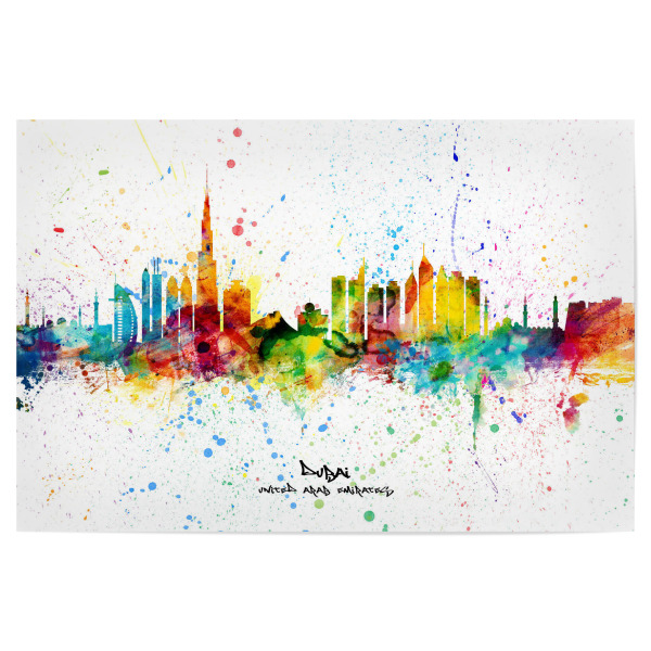 Poster "Dubai Skyline Splash" artboxONE - Städte,Städte / Dubai