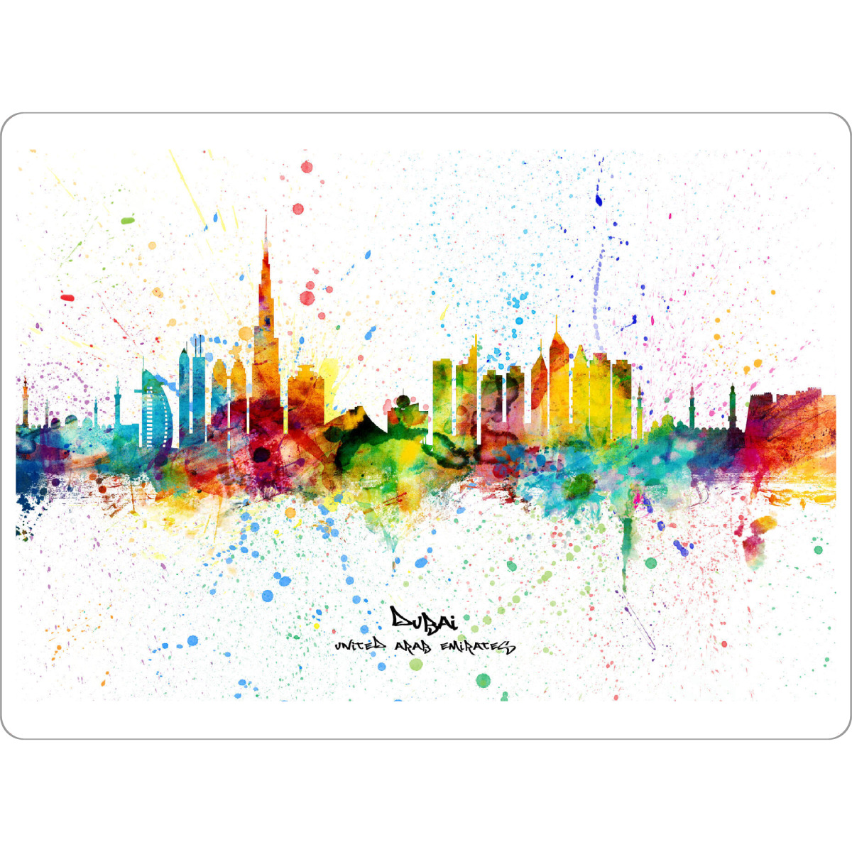 Tischset "Dubai Skyline Splash" artboxONE - Städte,Städte / Dubai