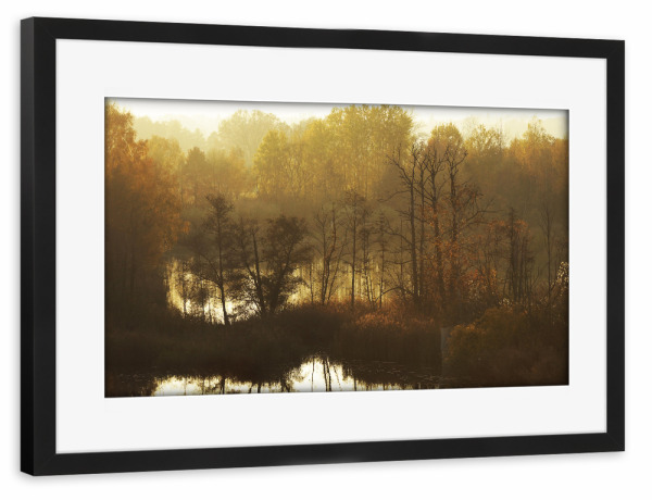 Poster mit Rahmen schwarz "Torfstich" artboxONE - Natur
