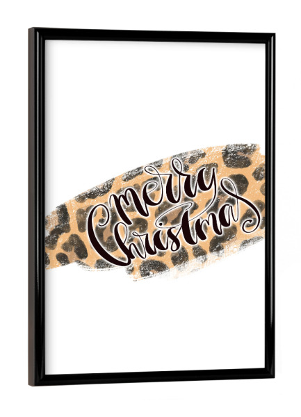 Poster mit schwarzem Rahmen "Merry Wild" artboxONE - Schwarzweiß,Fashion,Weihnachten,Festivals