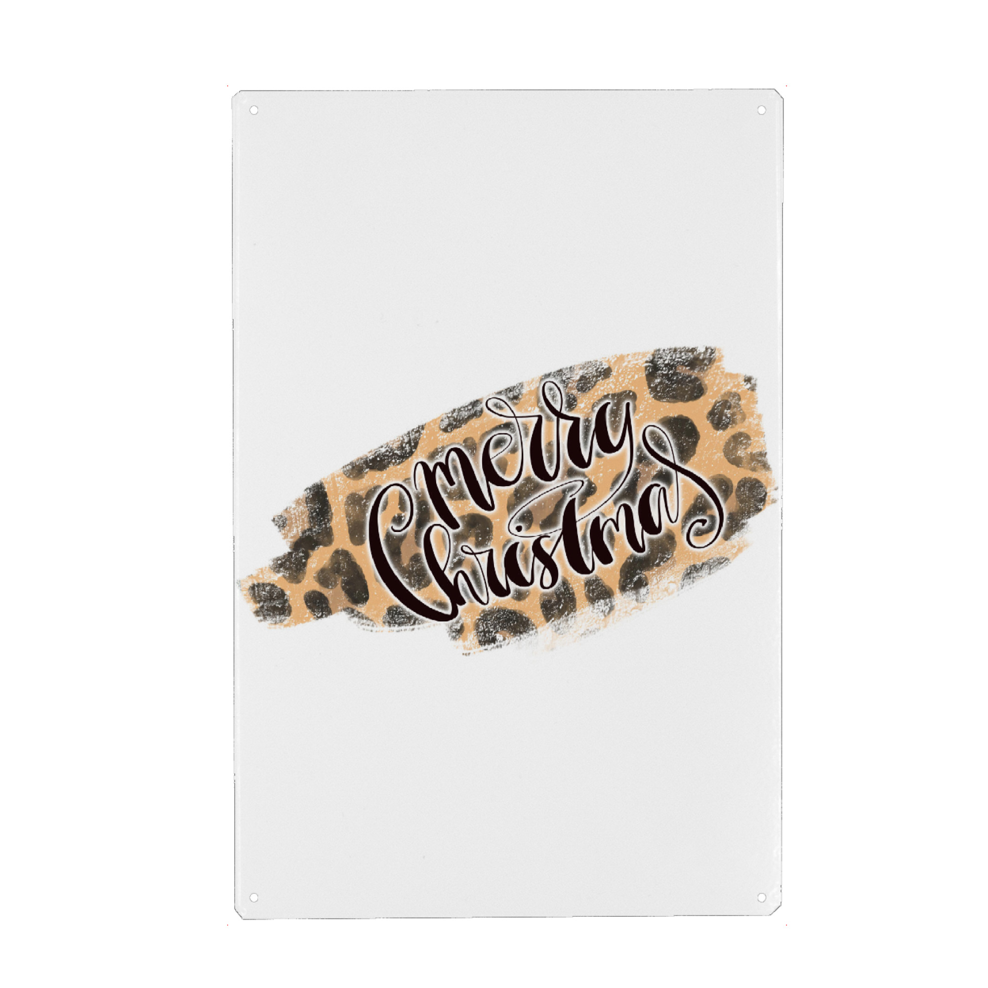 Metall Poster "Merry Wild" artboxONE - Schwarzweiß,Fashion,Weihnachten,Festivals