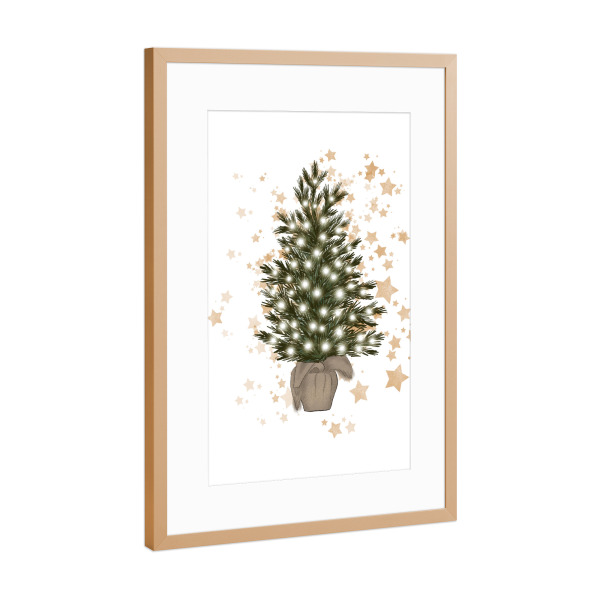 Poster mit Rahmen Kupfer "HolidayTree" artboxONE - Für Kinder,Fashion,Weihnachten,Für Mama,Festivals