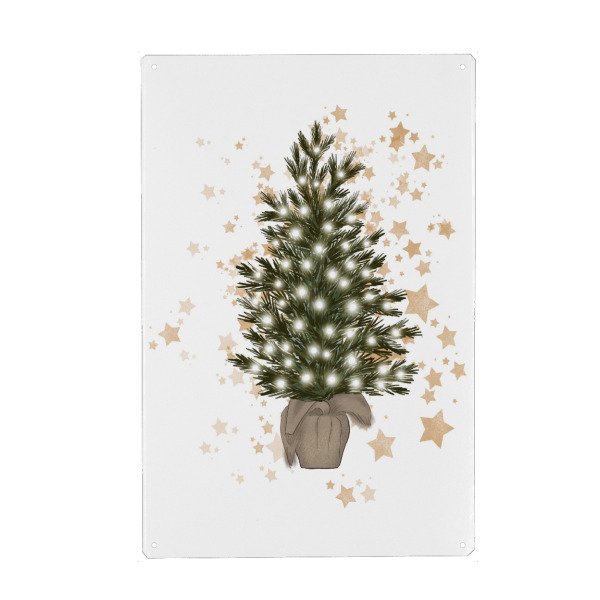 Holzbild "HolidayTree" artboxONE - Für Kinder,Fashion,Weihnachten,Für Mama,Festivals