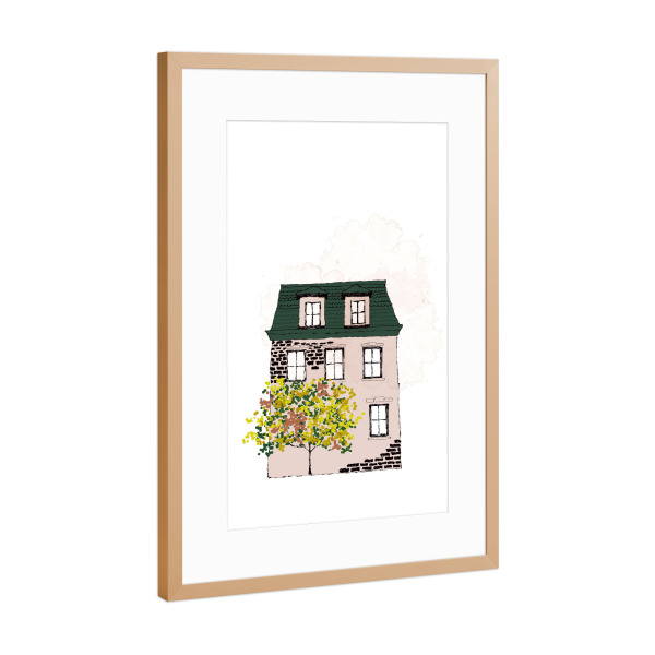 Poster mit Rahmen Kupfer "SanFranciscoStreet" artboxONE - Natur,Für Kinder,Architektur