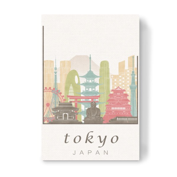 Leinwandbild "Tokyo skyline pastel" artboxONE - Städte,Architektur,Städte / Tokio