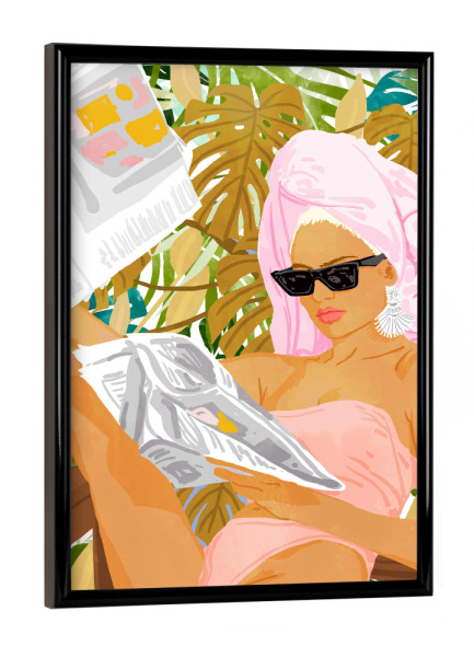 Poster mit schwarzem Rahmen "Vacay News" artboxONE - Menschen