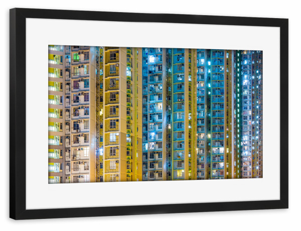 Poster mit Rahmen schwarz "URBAN EXTREM" artboxONE - Städte,Architektur