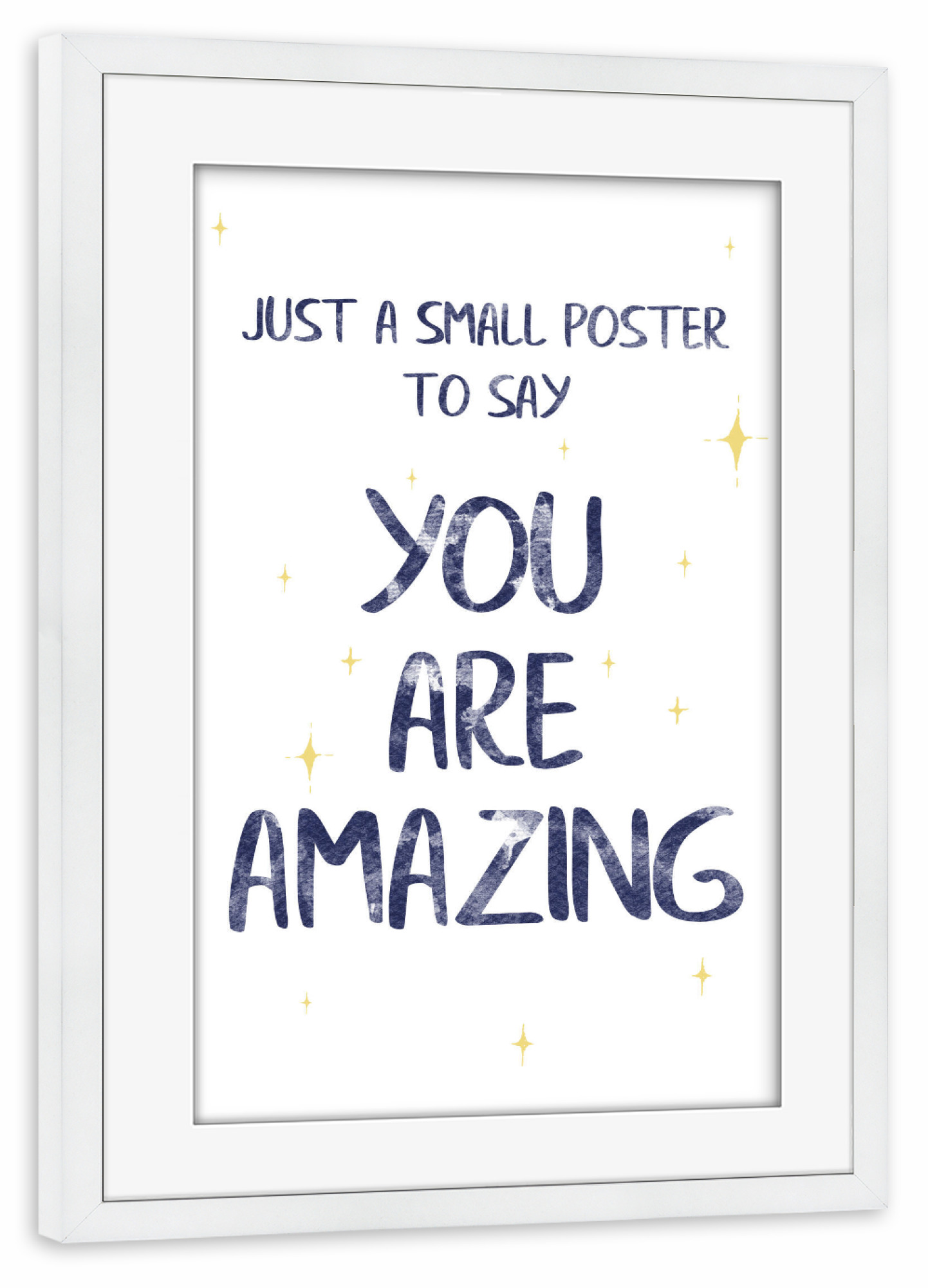 Poster mit Rahmen weiß "You are amazing" artboxONE - Typografie,Menschen,Liebe,Lustig
