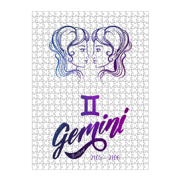 Puzzle Ravensburger "Sternzeichen Zwillinge" artboxONE - Typografie