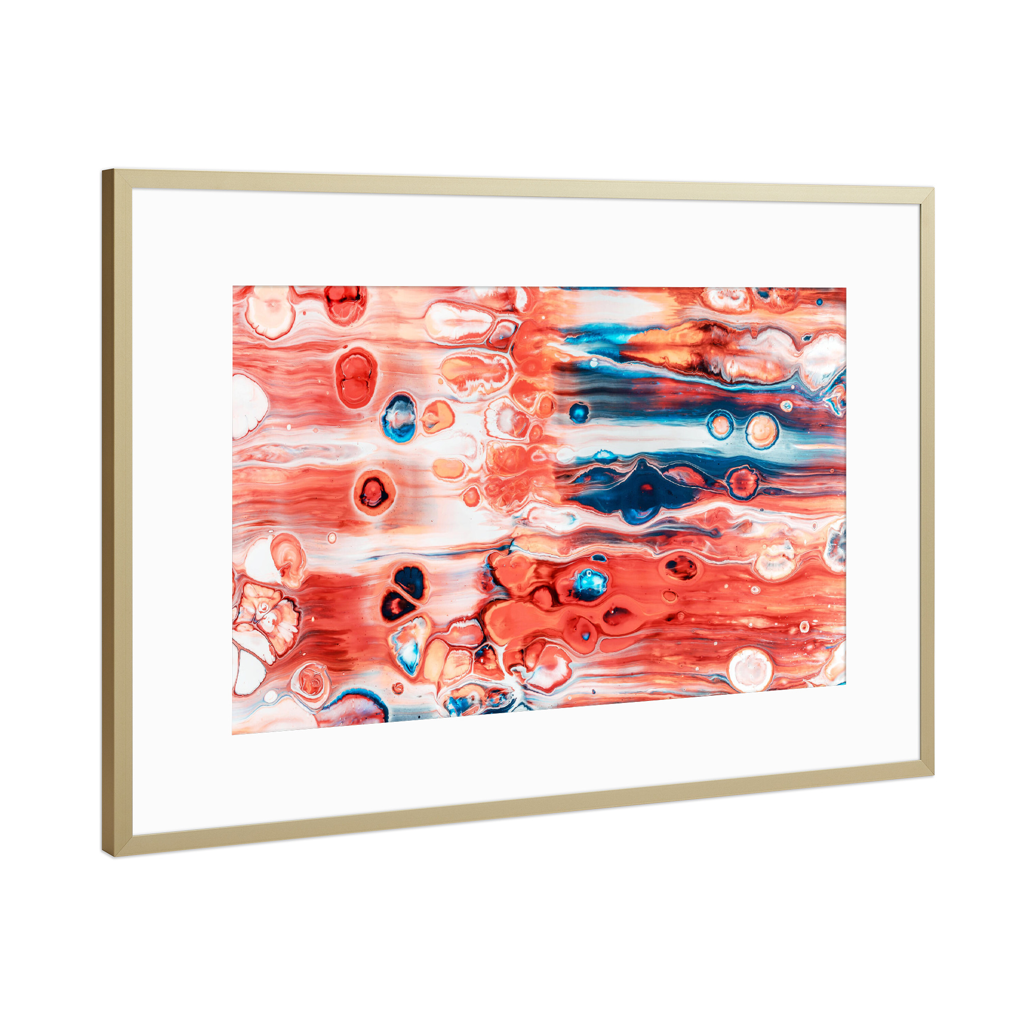 Poster mit Rahmen Gold "One of a Kind" artboxONE - Abstrakt