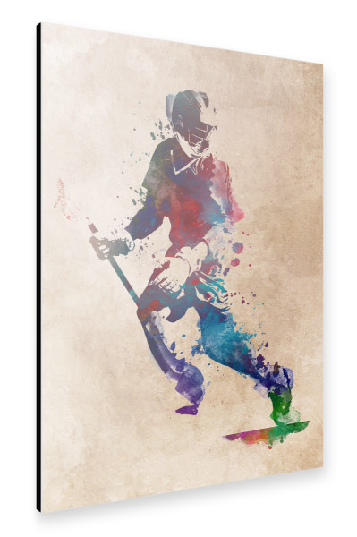 Alu-Dibond "Lacrosse art" 30x20 cm artboxONE