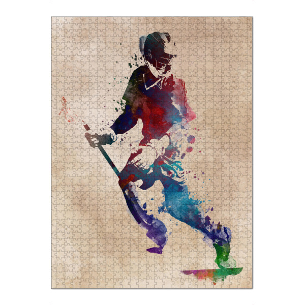 Puzzle Ravensburger "Lacrosse art" artboxONE - Sport - Lacrosse,Lacrosse player,Sport,Player,Active,Sports,Team,Fan,Fans,Digital art,Illustration