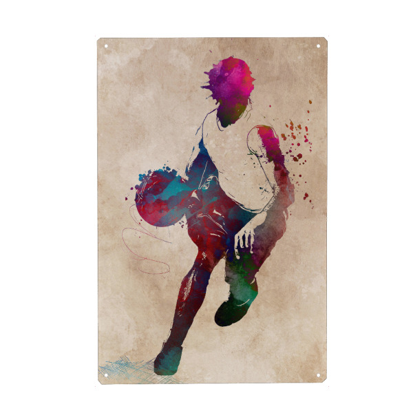 Metall Poster "Basketball sport art" artboxONE - Sport