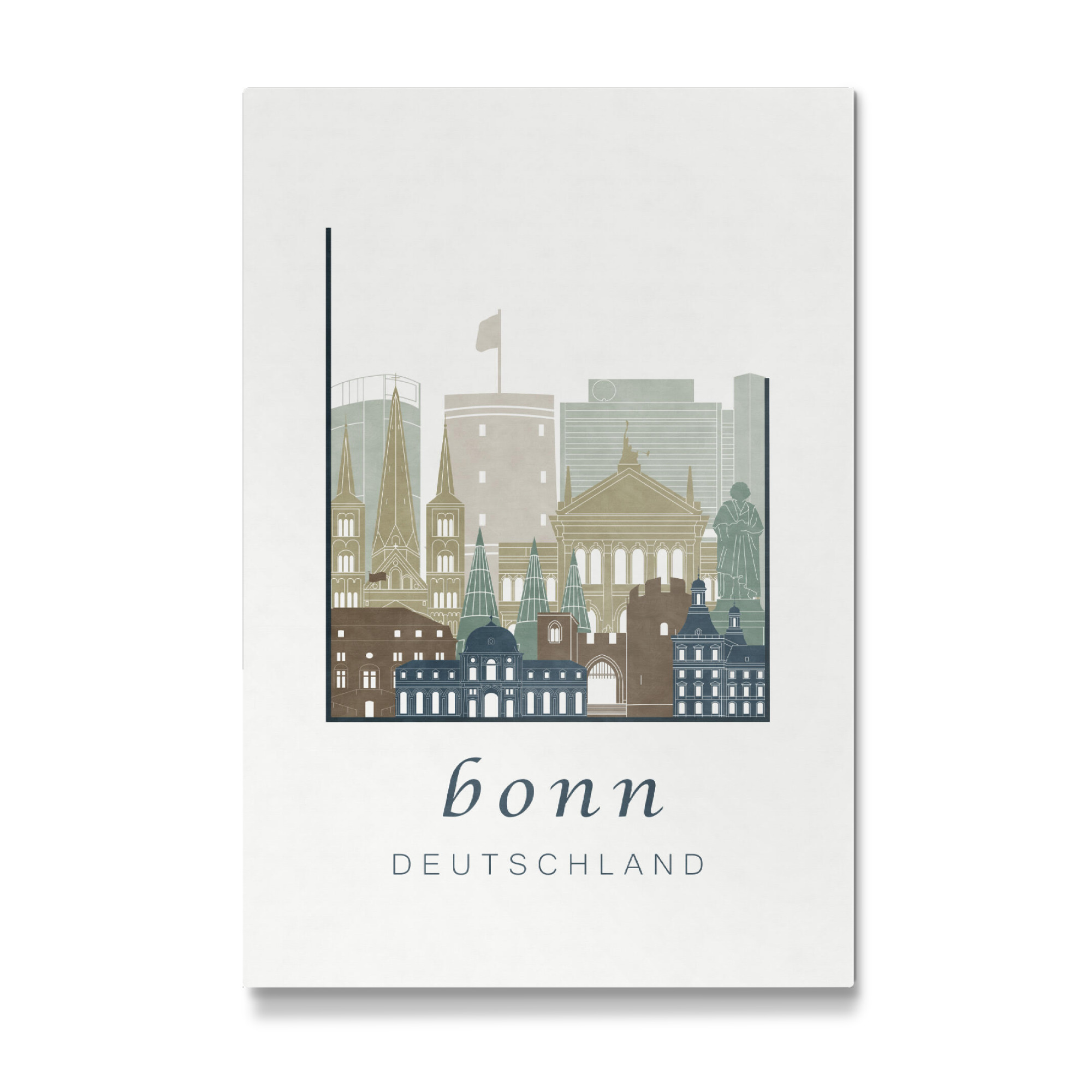 Galerie-Print "Bonn skyline light blue" 30x20 cm artboxONE