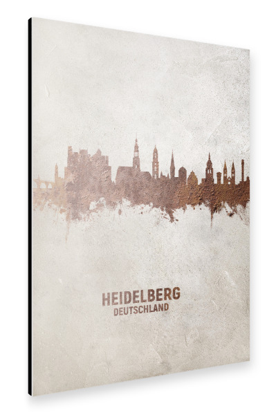 Alu-Dibond "Heidelberg Germany Skyline Rust" 30x20 cm artboxONE