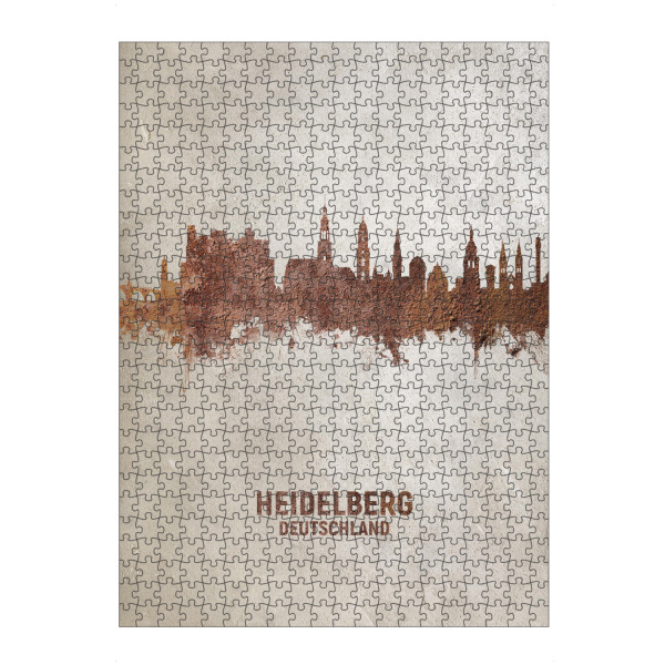 Puzzle Ravensburger "Heidelberg Germany Skyline Rust" artboxONE - Städte