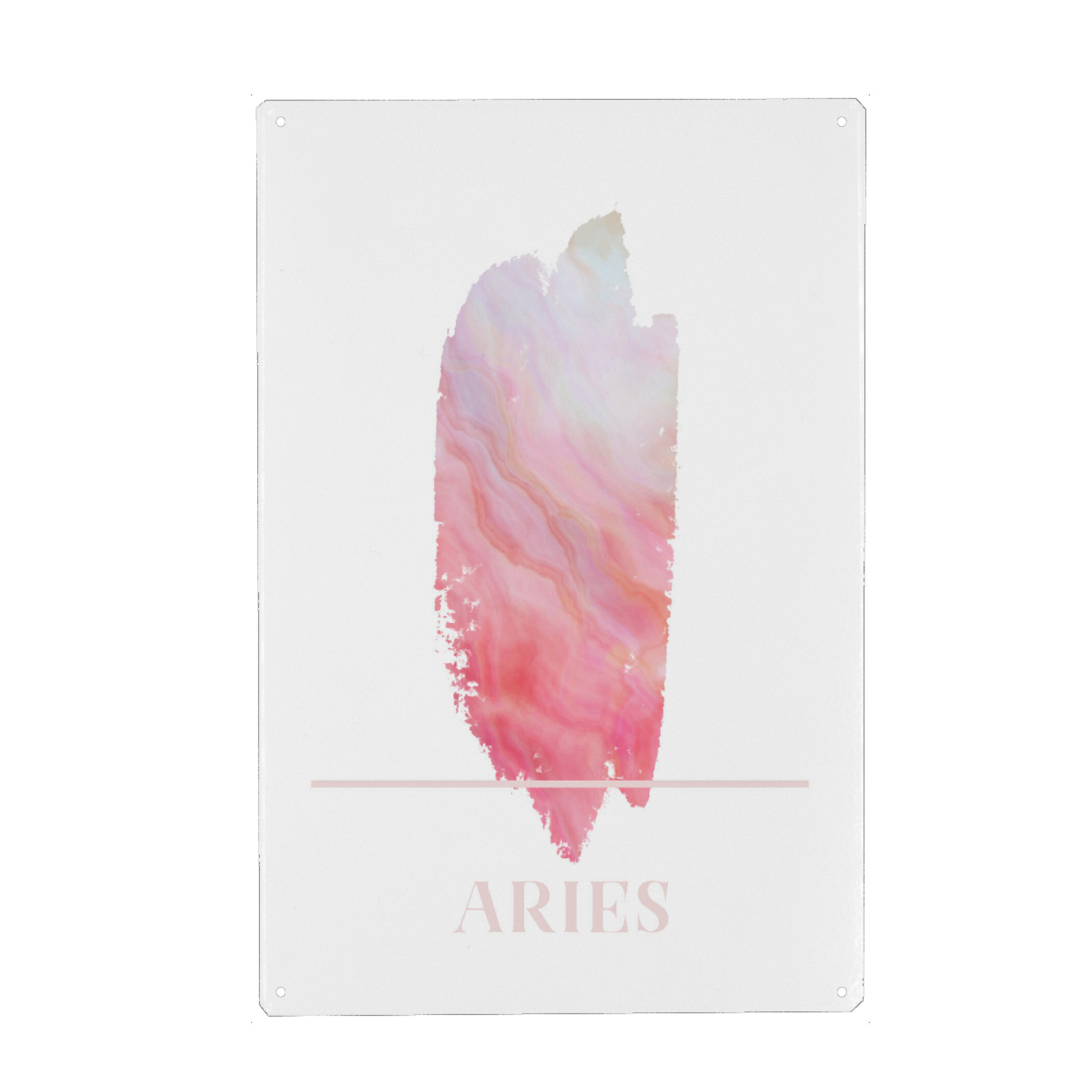Holzbild "Agate Zodiac Sign - Aries" artboxONE - Abstrakt