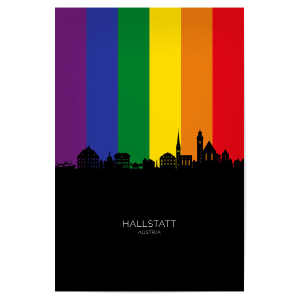 Poster "Hallstatt Austria Skyline Pride" artboxONE - Städte