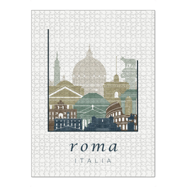 Puzzle Ravensburger "Rome skyline light blue" artboxONE - Architektur,Städte / Rom