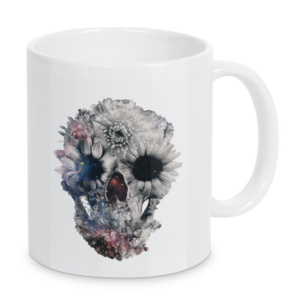 Tasse "Floral Skull 2" artboxONE - Natur,Floral - Mit blumen,Schädel,Blume,Illustration,Kunst,Entwurf,Totenkopf,Schädel,Blumen,Verrückt,Abstrakt