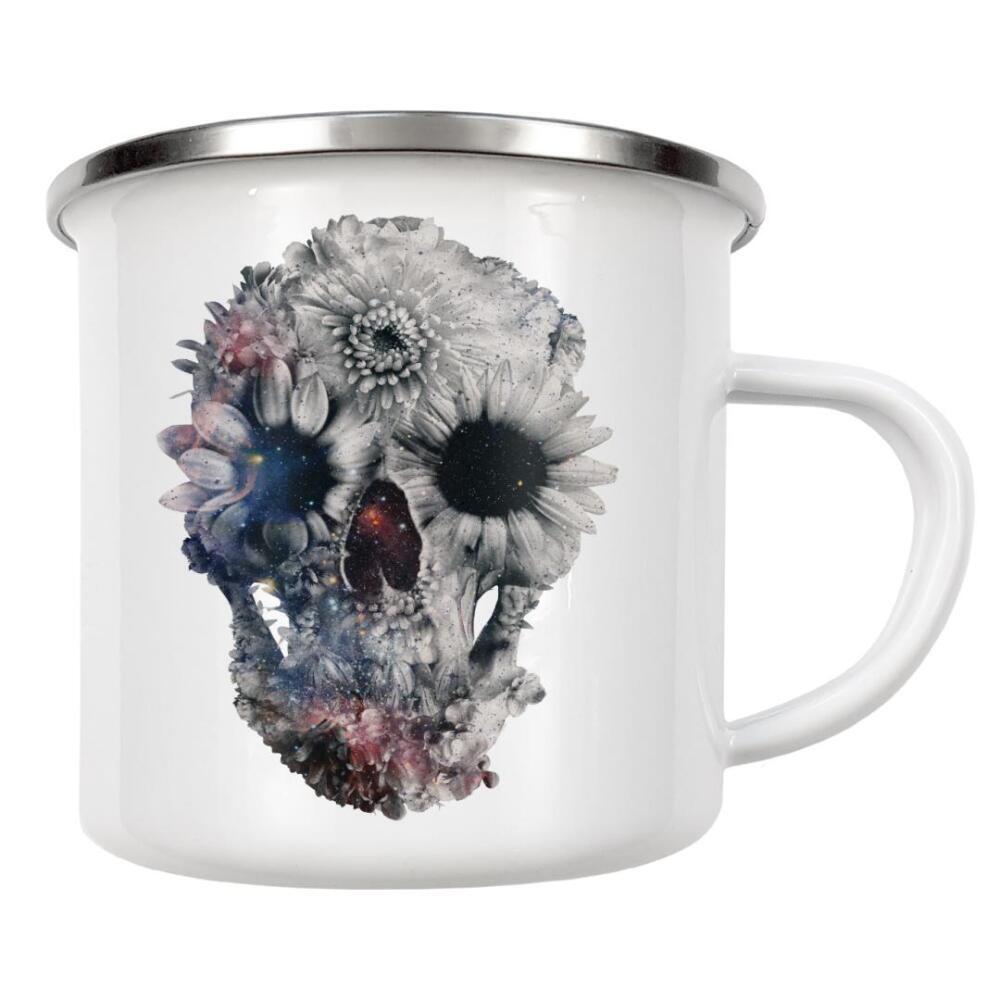 Emaille Tasse "Floral Skull 2" artboxONE - Natur,Floral