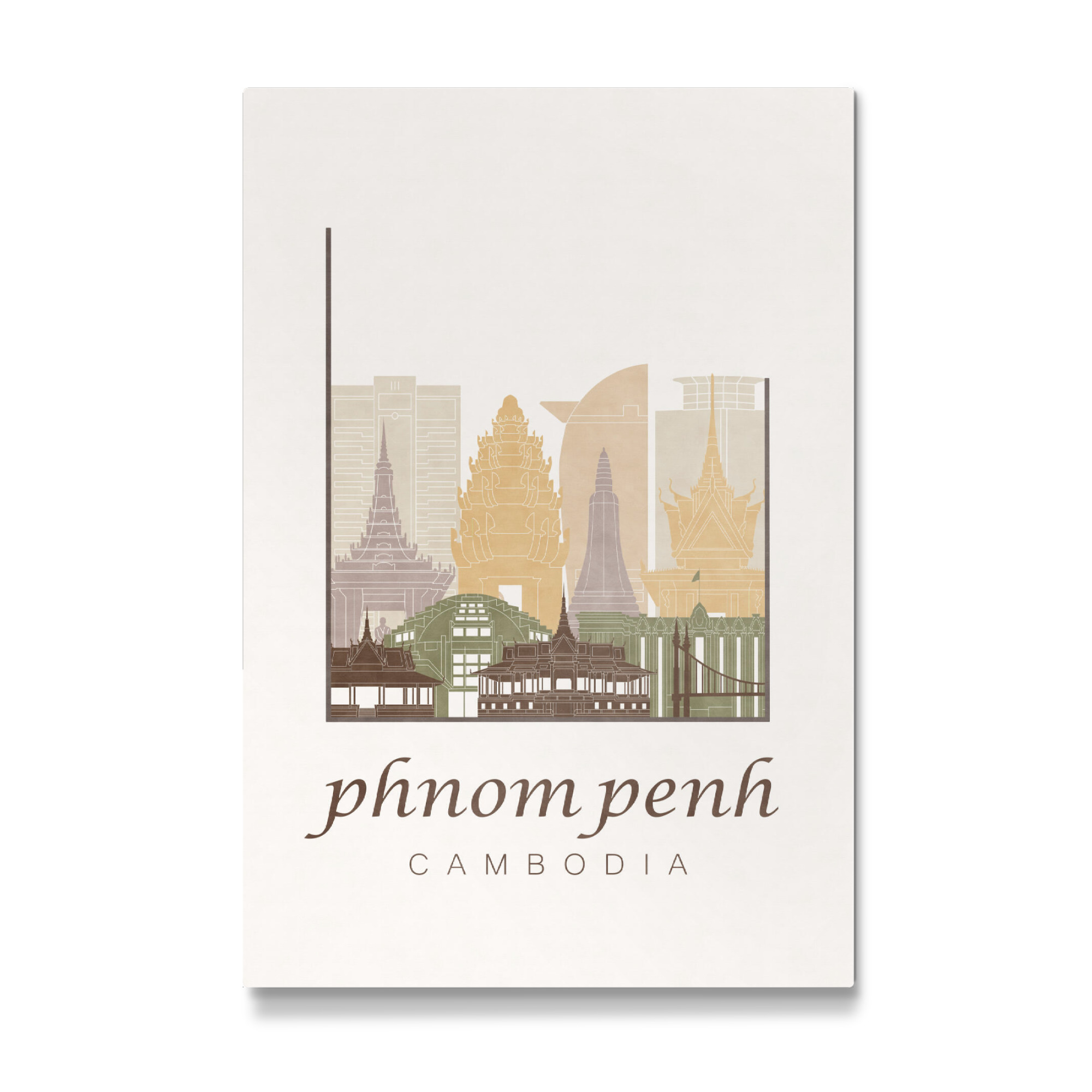 Galerie-Print "Phnom Penh skyline rustic" 75x50 cm artboxONE