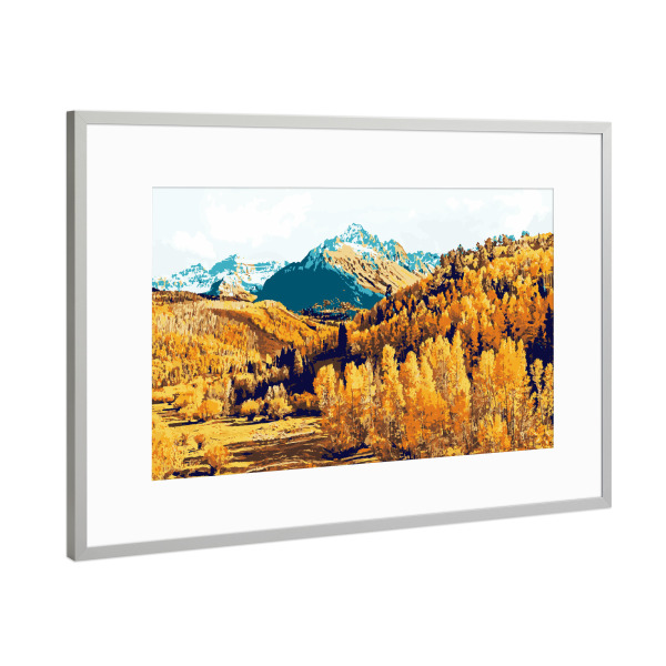 Poster mit Rahmen Silber "Theo Nature" artboxONE - Natur