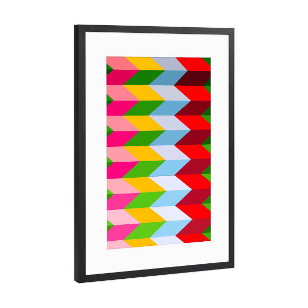 Poster mit Rahmen Schwarz (Metallic) "Mad Angle" artboxONE - Abstrakt