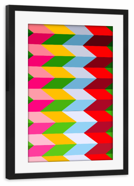 Poster mit Rahmen schwarz "Mad Angle" artboxONE - Abstrakt