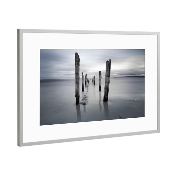 Poster mit Rahmen Silber "Melancholie" artboxONE - Natur,Schwarzweiß,Reise / Strand und Meer