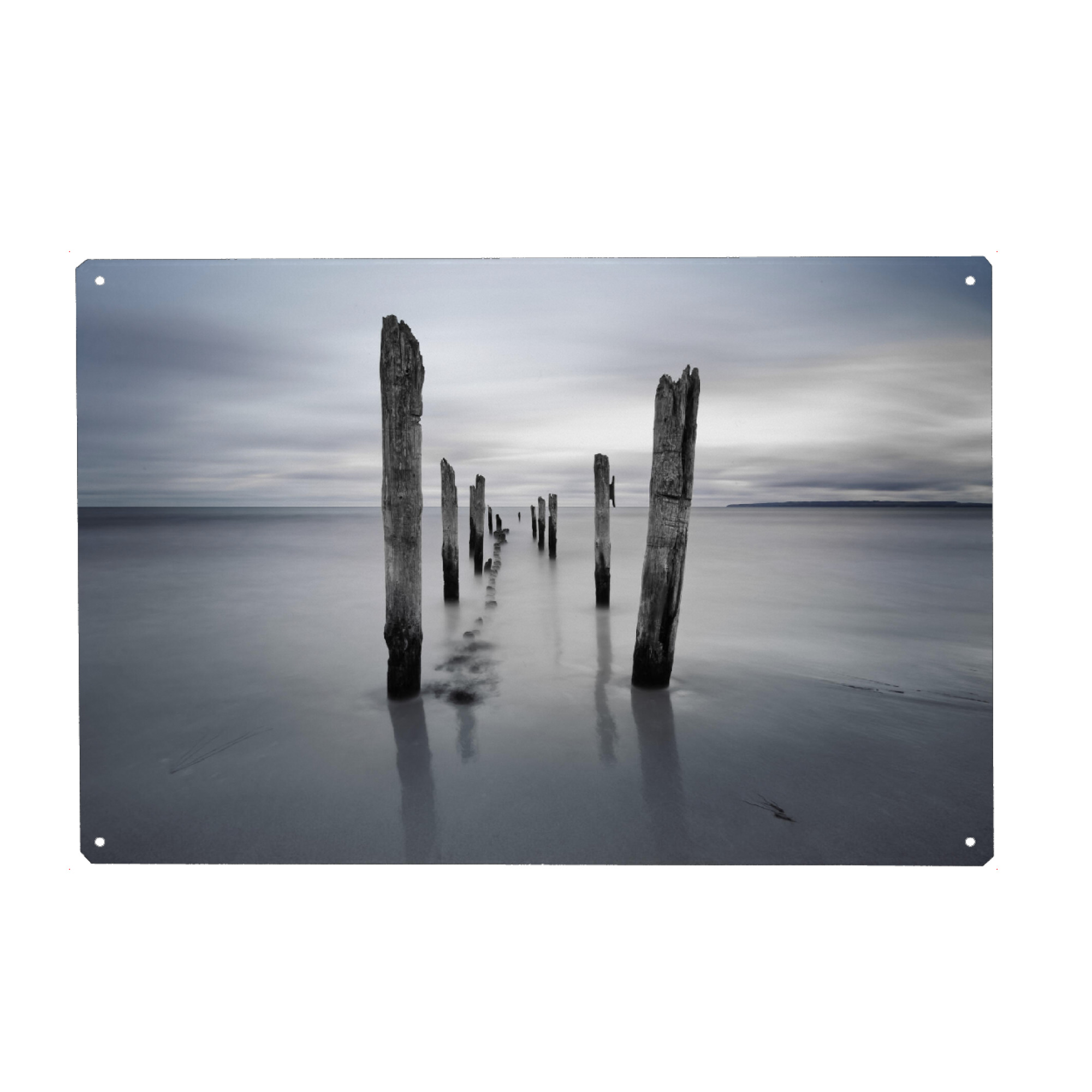 Holzbild "Melancholie" artboxONE - Natur,Schwarzweiß,Reise / Strand und Meer