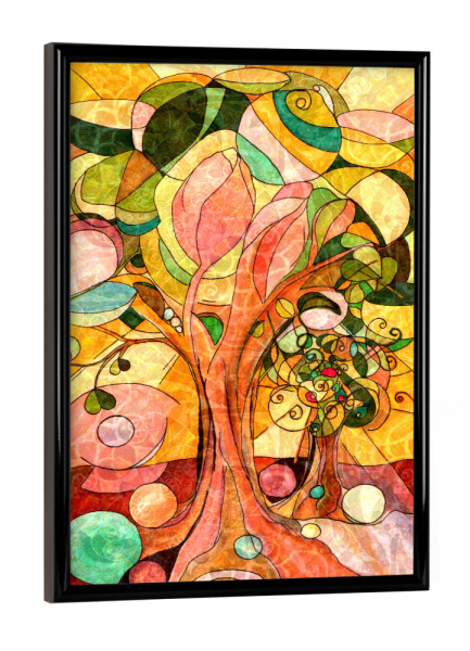 Poster mit schwarzem Rahmen "Encounter with Braco" artboxONE - Natur,Floral - Spiritualität,Braco,Baum,Sonne,Spirit,Tree,Abstract,Abstrakt