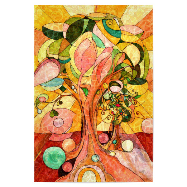 Poster 30x20 cm "Encounter with Braco" artboxONE - Natur,Floral - Spiritualität,Braco,Baum,Sonne,Spirit,Tree,Abstract,Abstrakt