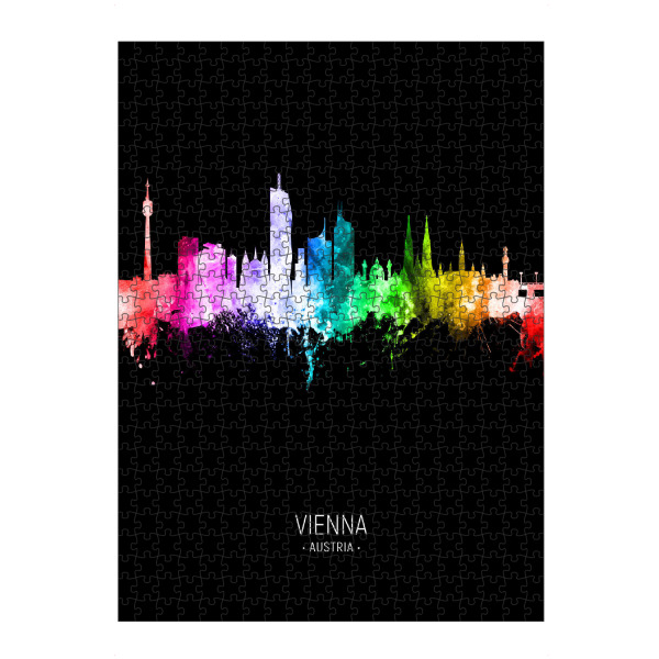 artboxONE Puzzle "Vienna Skyline Colour Black" artboxONE - Städte,Städte / Wien