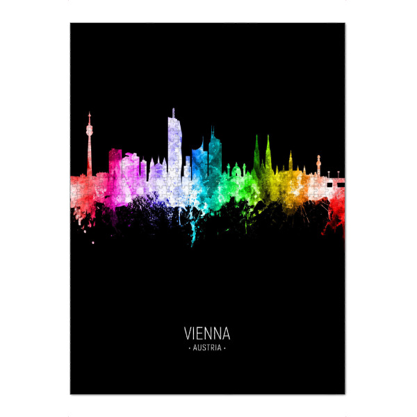 Puzzle Ravensburger "Vienna Skyline Colour Black" artboxONE - Städte,Städte / Wien