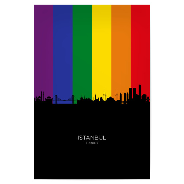 Poster 30x20 cm "Istanbul Turkey Skyline Pride" artboxONE - Städte,Städte / Istanbul