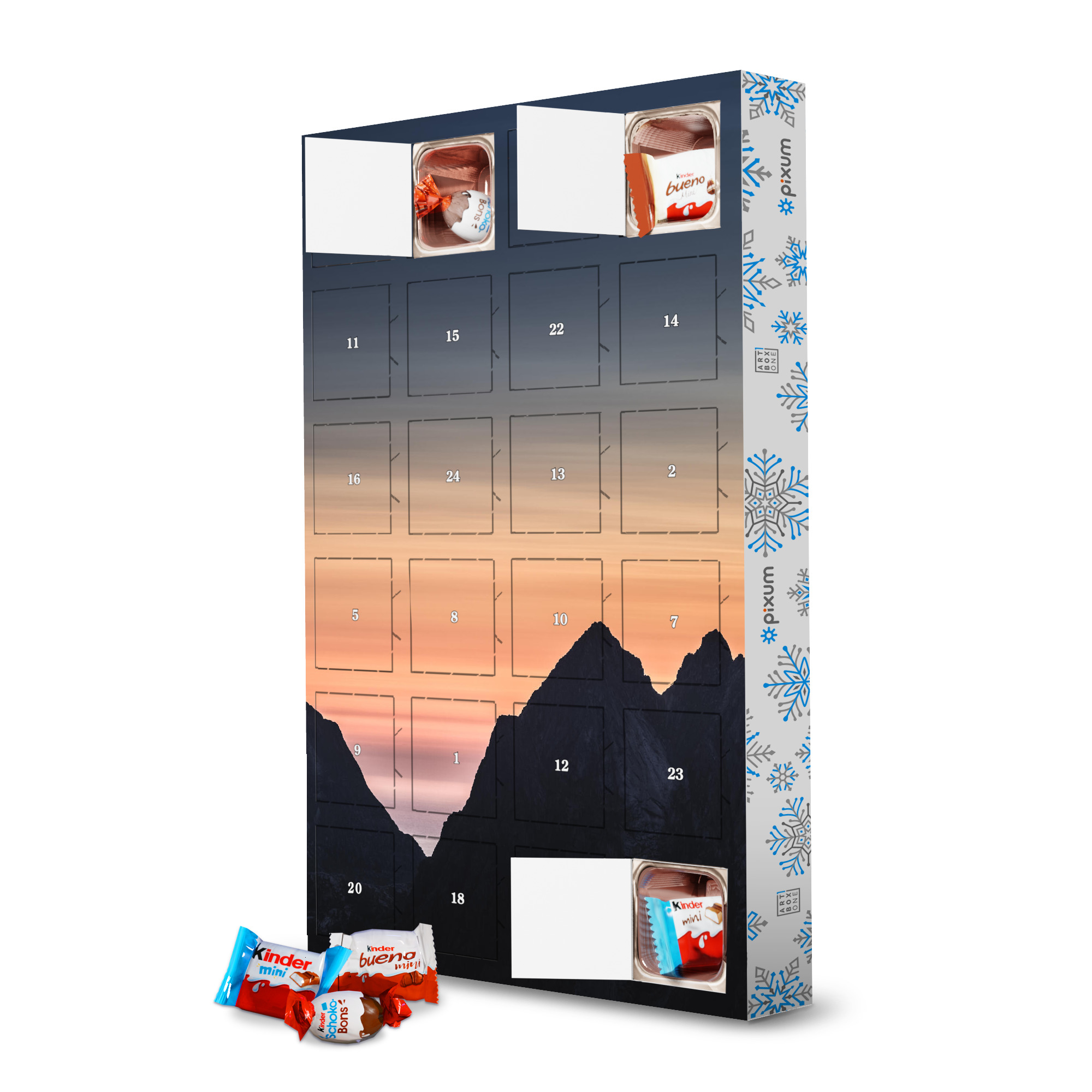 Adventskalender mit Produkten von Kinder Silhouette artboxONE Adventskalender Natur