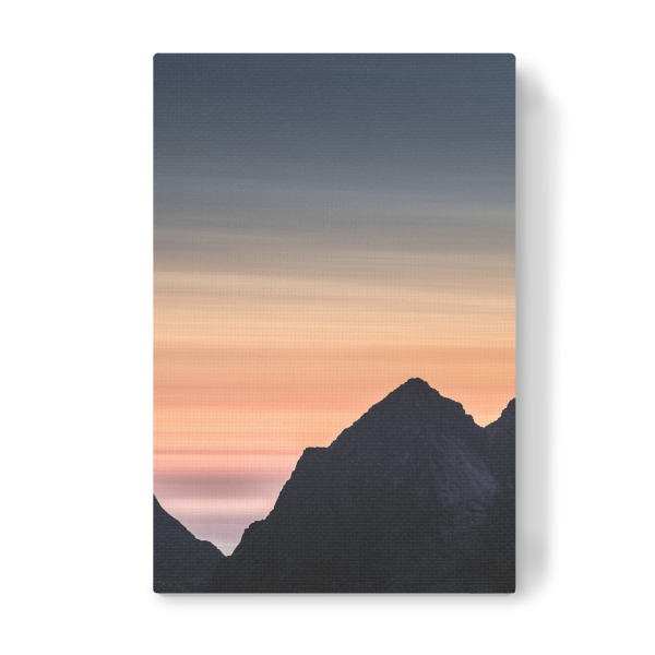 Leinwandbild "Silhouette" artboxONE - Natur,Reise - Berge,Sonnenuntergang,Norwegen,Mountains,Sundown,Norway,Silhouette,Natur,Nature
