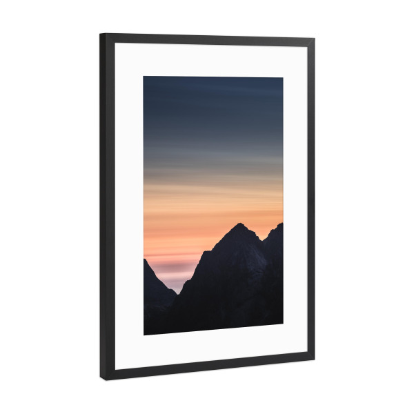 Poster mit Rahmen Schwarz (Metallic) "Silhouette" artboxONE - Natur,Reise