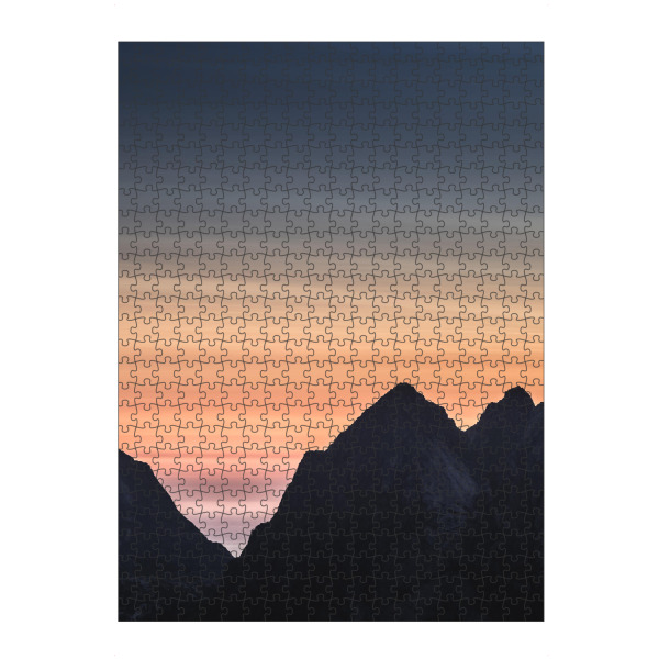 Puzzle Ravensburger "Silhouette" artboxONE - Natur,Reise - Berge,Sonnenuntergang,Norwegen,Mountains,Sundown,Norway,Silhouette,Natur,Nature