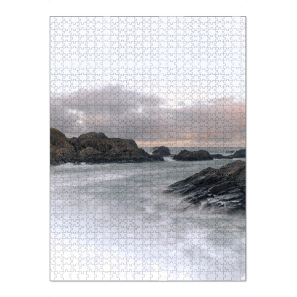 Puzzle Ravensburger "Around the Rocks" artboxONE - Natur - Küste,Norwegen,Meer,Sea,Coast,Norway,Strömung,Flow,Water,Wasser - Bild küste