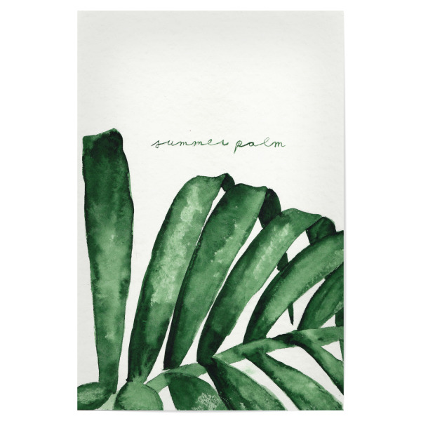 Poster "The summer palm" artboxONE - Typografie,Natur