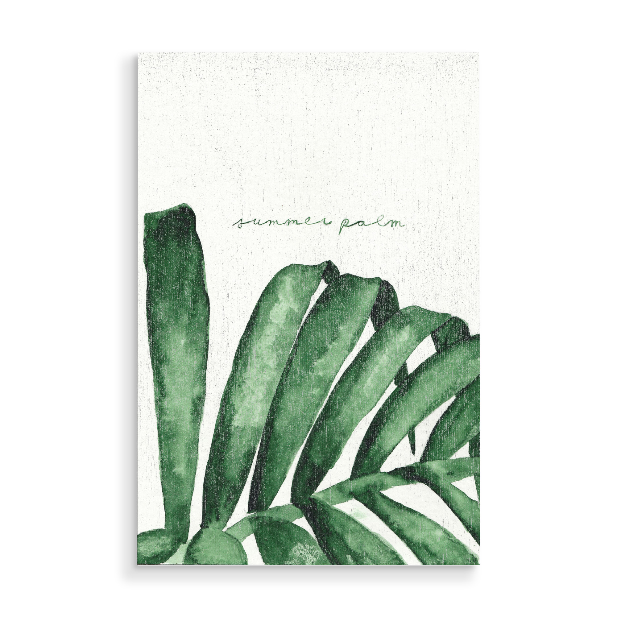 Holzbild "The summer palm" artboxONE - Typografie,Natur
