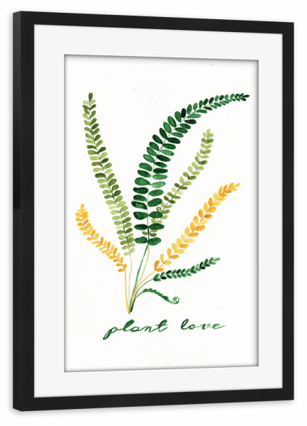 Poster mit Rahmen schwarz "Plant your love" artboxONE - Typografie,Natur