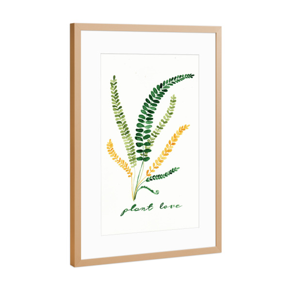 Poster mit Rahmen Kupfer "Plant your love" artboxONE - Typografie,Natur